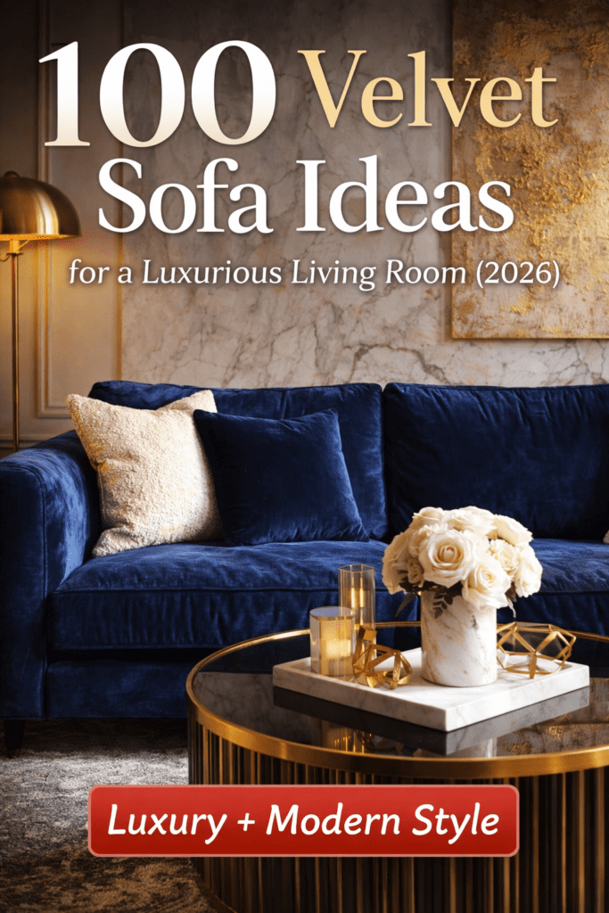 100 Velvet Sofa Ideas for a Luxurious Living Room (2026)