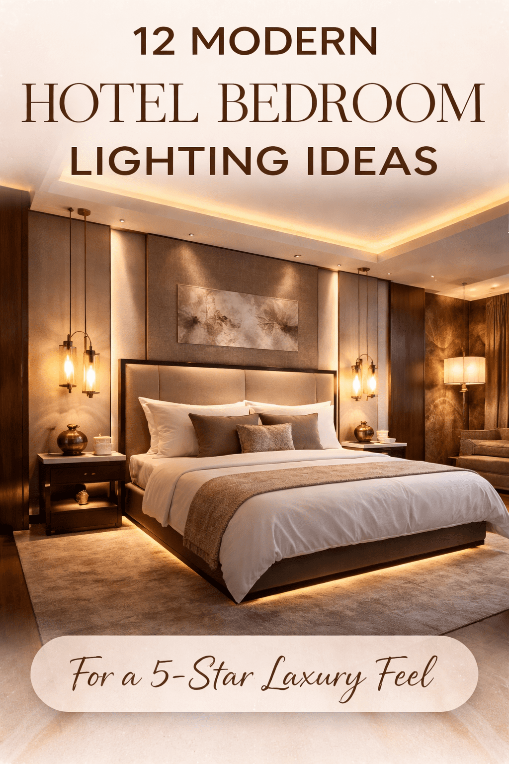 12 Modern Hotel Bedroom Lighting Ideas for a 5-Star Luxury Feel at Home