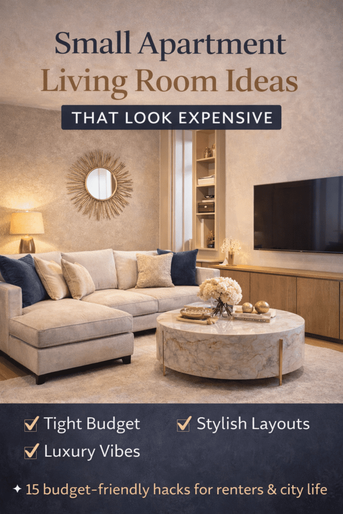 15 Small Apartment Living Room Ideas That Look Expensive (2026 Guide)