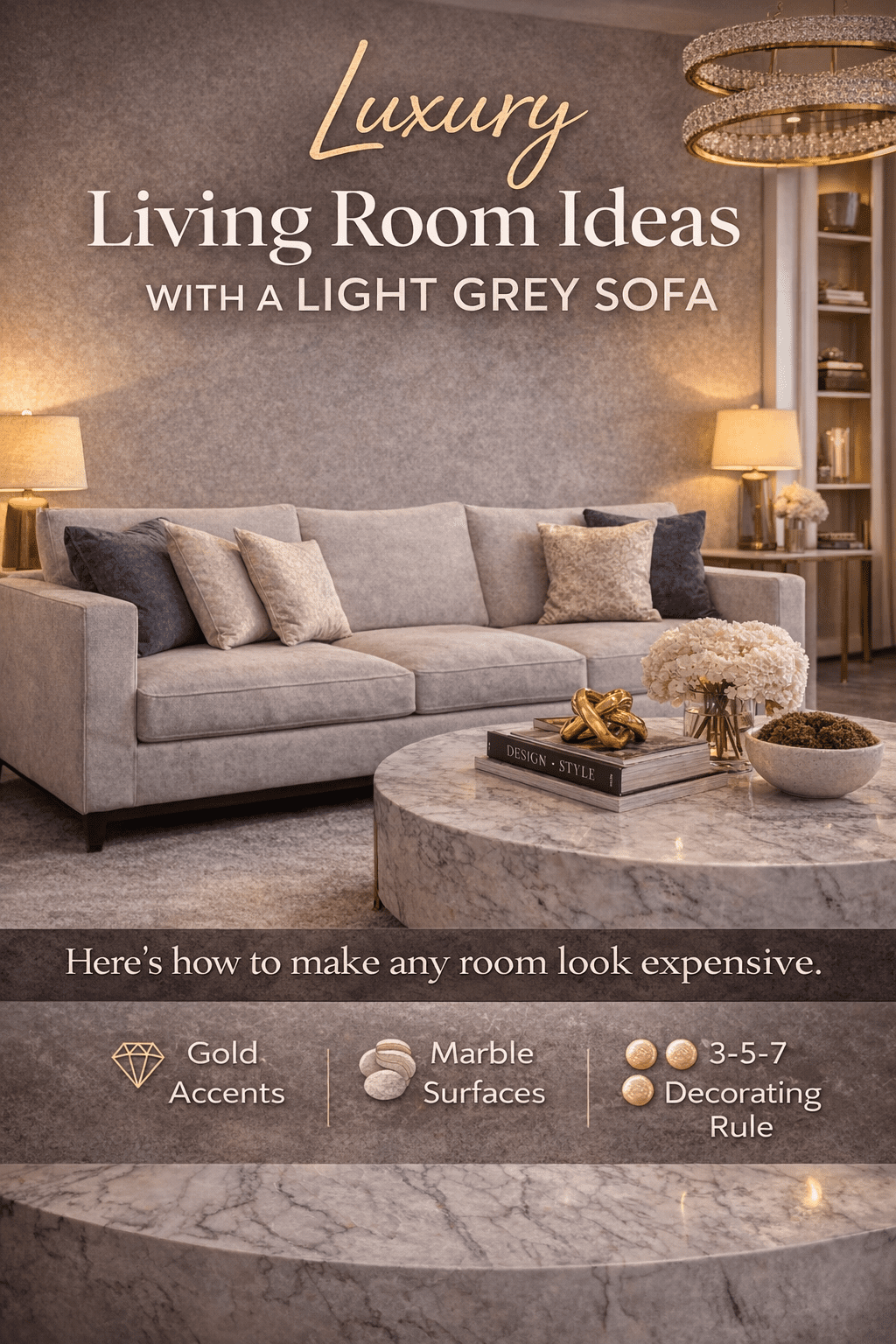Luxury Living Room Ideas with a Light Grey Sofa Premium Decor Tips