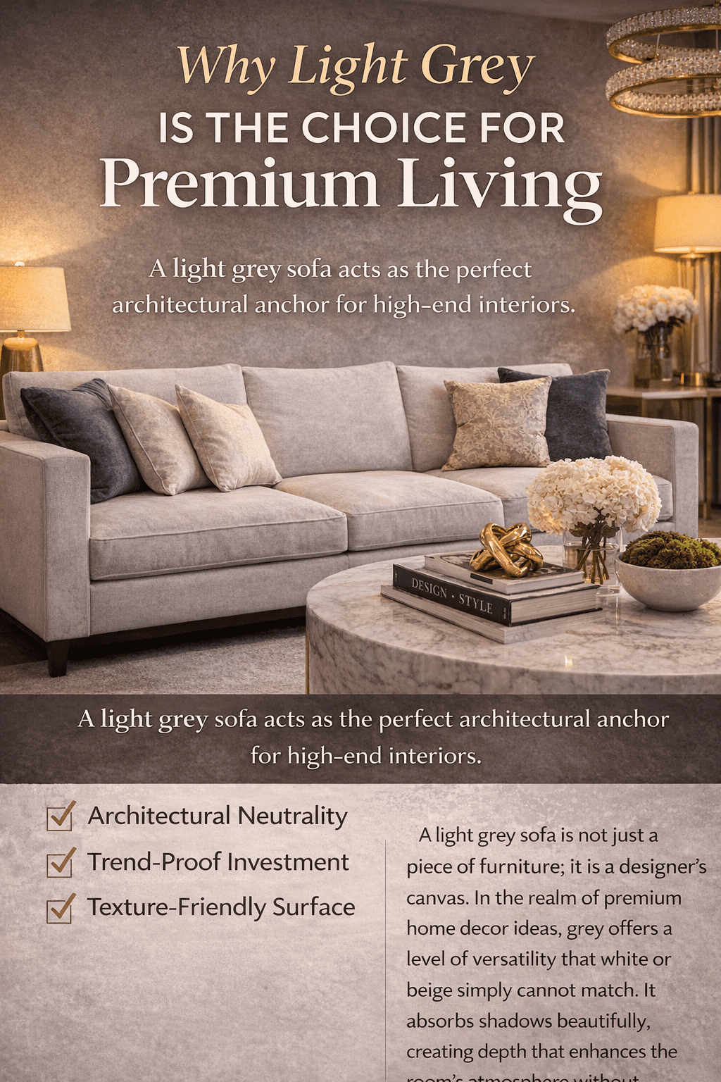 Luxury Living Room Ideas with a Light Grey Sofa