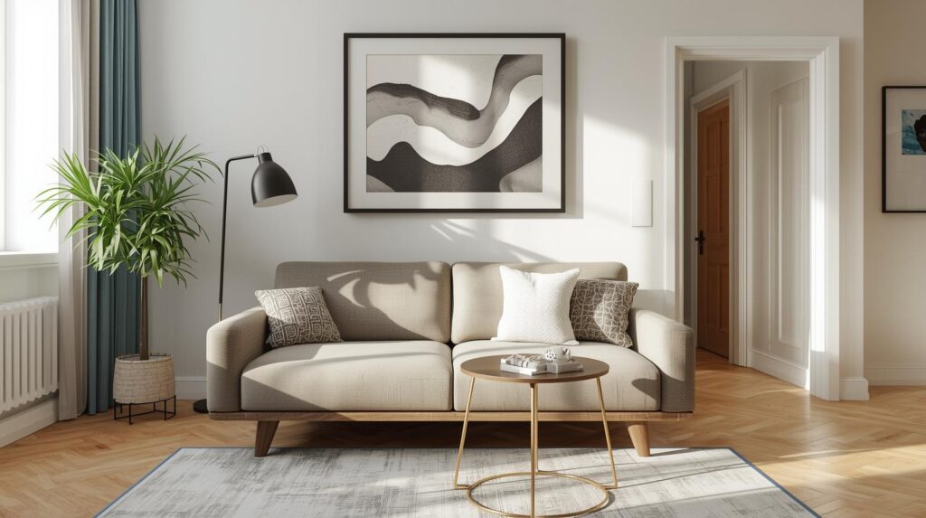 Modern apartment living room ideas — right sofa for small 