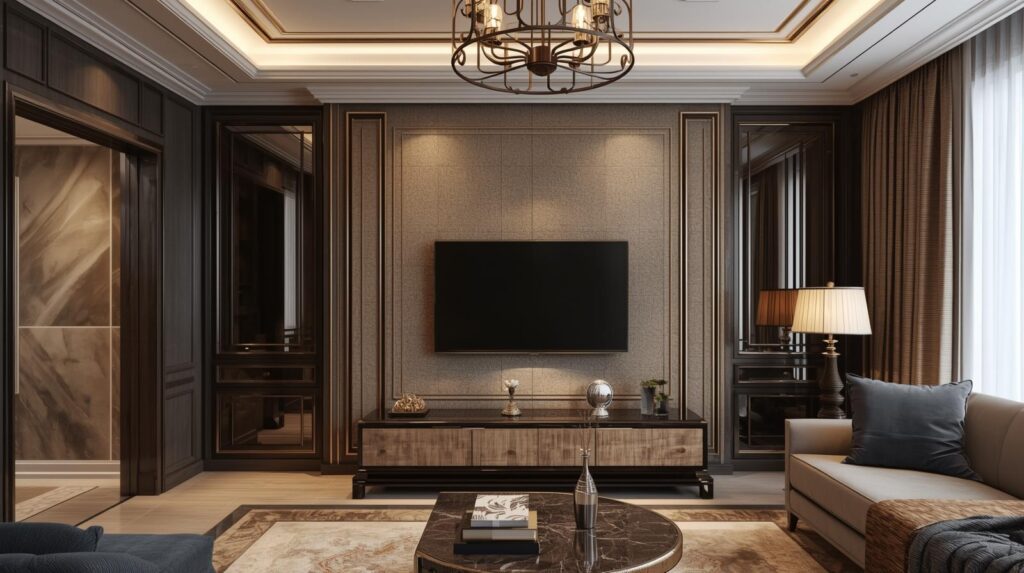 Small living room ideas with TV — wall styling that looks expensive