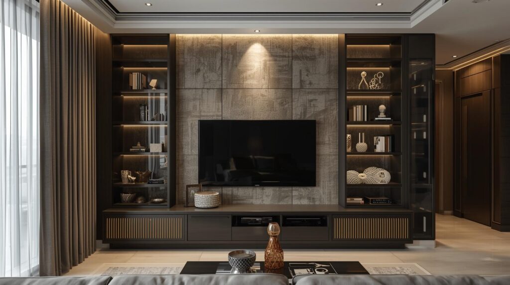 Small living room ideas with TV — wall styling